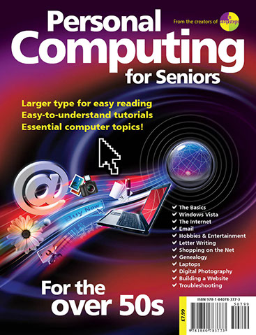 Bookazine A4 plus cover shown, Personal Computing for Seniors, that art worked after refining design proposals given.
